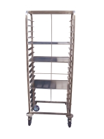 עגלה 15 מסלולים למגש 60/40 פתיחה 60.7 ס"מ פרופיל ישר(רווח בין מסלול 115מ"מ)