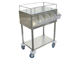 עגלה תבלינים 8 תאים (2 רב תא) עם מדף תחתון