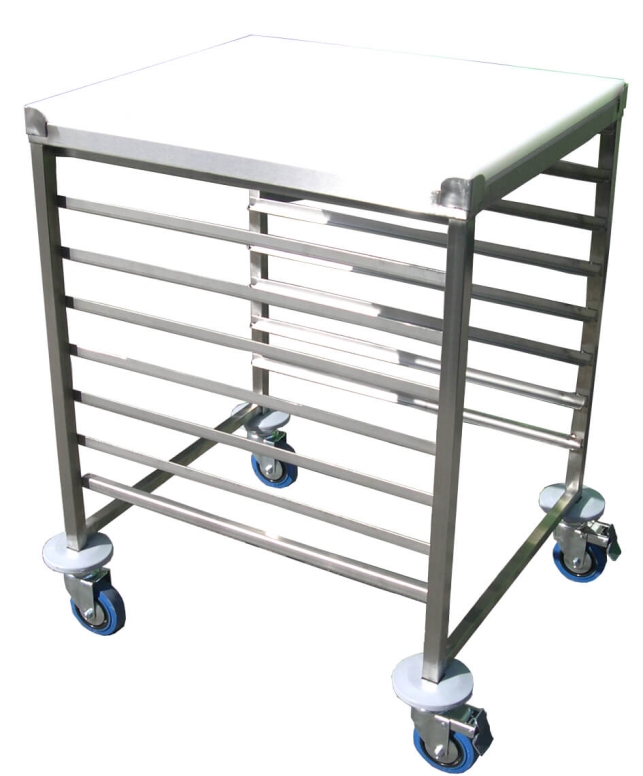 עגלה 8 מסלולים לתבנית 2/1 עם לוח 670*585 מ"מ 3