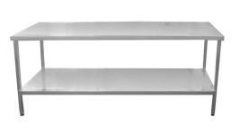 שולחן נירוסטה 287/80 ג-90 ס"מ + 1/2 מדף H.D