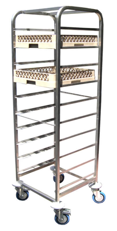 עגלה 7 מסלולים לסלי כוסות מרחק 21 ס"מ 3