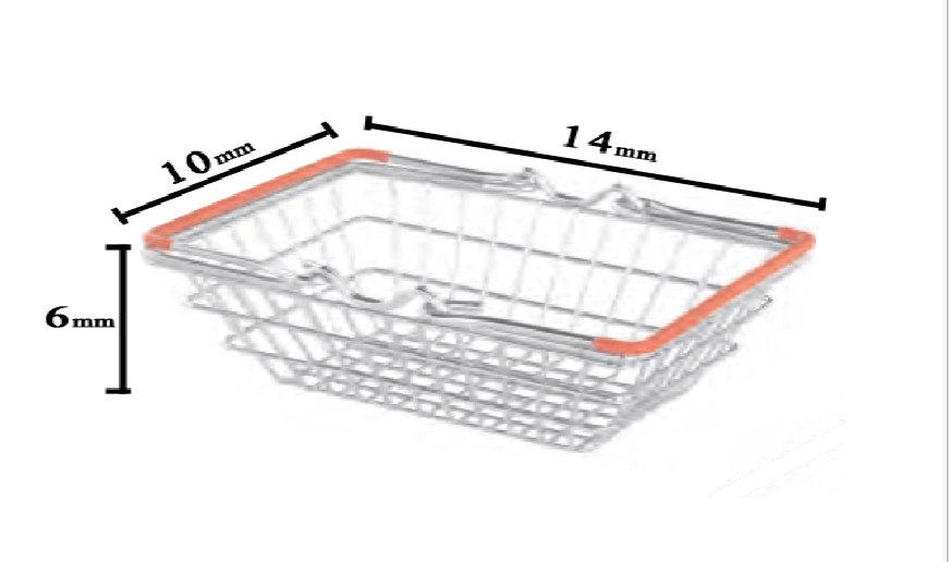סל מרובע להגשת צ'יפס עם ידיות 14/10 ג' 6 ס"מ 3