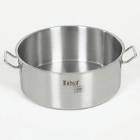 סיר נירוסטה 40 נמוך 40/20 ס"מ אינדוקציה  25 ליטר  מכסף