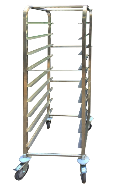 עגלה 9 מסלולים למגש 60/40 פתיחה 40.7 ס"מ+מעצור אחורי  גובה כללי 1730 מ"מ  (מאפה ארומה) 3