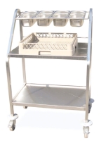 עגלה נירוסטה סכום ומגשים ל-4 תבנית 1/4 +מדף אמצעי