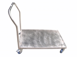 עגלה משא מנירוסטה 65/95 + ידית בגובה 90 ס"מ