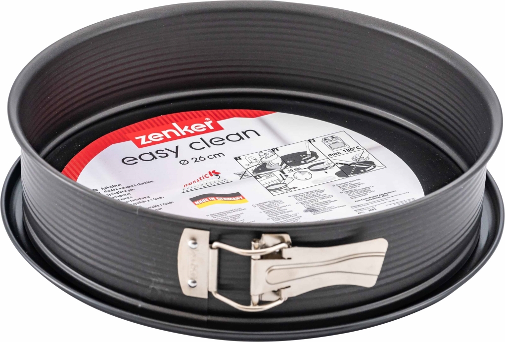 תבנית קפיץ טפלון תחתית רחבה שחור 26 ס"מ ZENKER 3