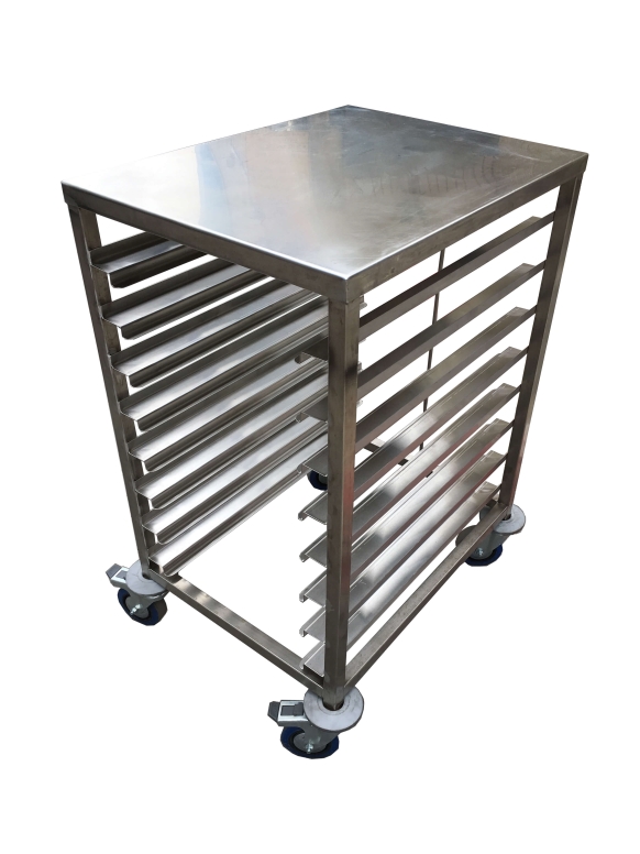 עגלה 8 מסלולים משולבת למגש 1/1 ו/או 60/40 ג-90 ס"מ + משטח עליון 3