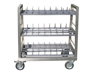 עגלה נירוסטה לייבוש צלחות בעמידה 3 קומות (התאמה לפי הצלחות) 3