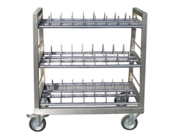 עגלה נירוסטה לייבוש צלחות בעמידה 3 קומות (התאמה לפי הצלחות)