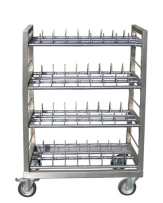 עגלה נירוסטה לייבוש צלחות בעמידה 4 קומות לצלחת מלבנית 210*170 מ"מ