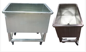 "נטו"-עגלה נירוסטה economy עם אמבטיה 140-130 +ברז ריקון "נטו" 3