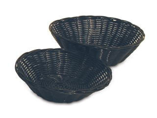 סלסלה ללחם דמויי קש שחור עגול 18 גובה 5 ס"מ WB1018BK 3