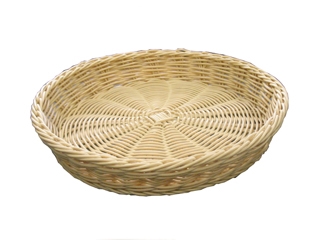 סלסלה ללחם מחוזקת דמויי קש בהיר עגול 30 גובה 5 ס"מ  BD12N 3