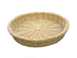 סלסלה ללחם מחוזקת דמויי קש בהיר עגול 30 גובה 5 ס"מ  BD12N