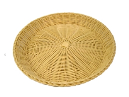 סלסלה ללחם מחוזקת דמויי קש בהיר עגול 36 גובה 6 ס"מ  WBS1036