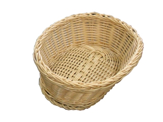 סלסלה ללחם מחוזקת דמויי קש בהיר אובל 18/26 גובה 8 ס"מ  BDV10N 3