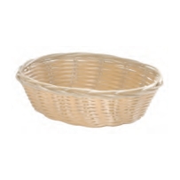 סלסלה ללחם דמויי קש בהיר אובל 28/15 גובה 7 ס"מ WB4028