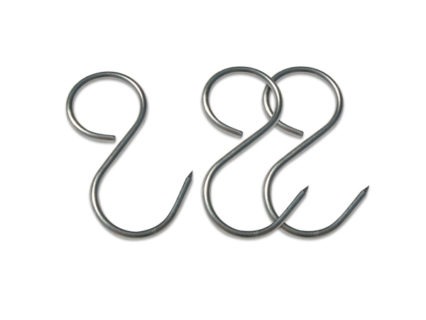 וו נירוסטה בצורת S למתלה ששת 8 ס"מ 3