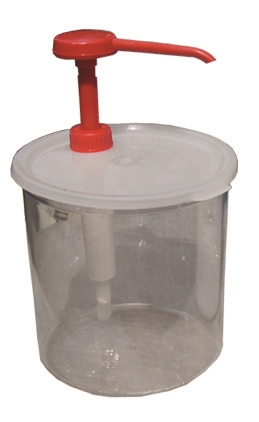 מיכל אחסון(קרלייל 030207 ) +משאבה 2.4 ליטר שקוף 3