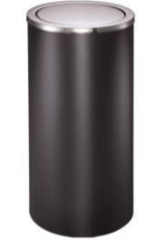 פח שחור -ראש מסתובב שחור מט  קוטר 30 ס"מ גובה 65 ס"מ(רול) 3