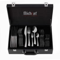 מערכת סכו"ם 60 חלקים נטע נירוסטה במזוודה