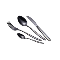 מערכת סכו"ם 24 חלקים יהב שחור