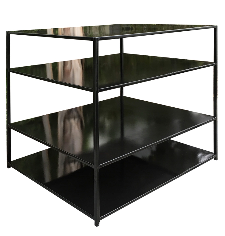 מתקן תצוגה 4 קומות מידה 80/70 גובה 77.5 ס"מ-צבע שחור 3