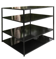 מתקן תצוגה 4 קומות מידה 80/70 גובה 77.5 ס"מ-צבע שחור