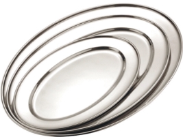 פלטה אובלית נירוסטה סופר 45 ס"מ (רוחב 30 ס"מ )