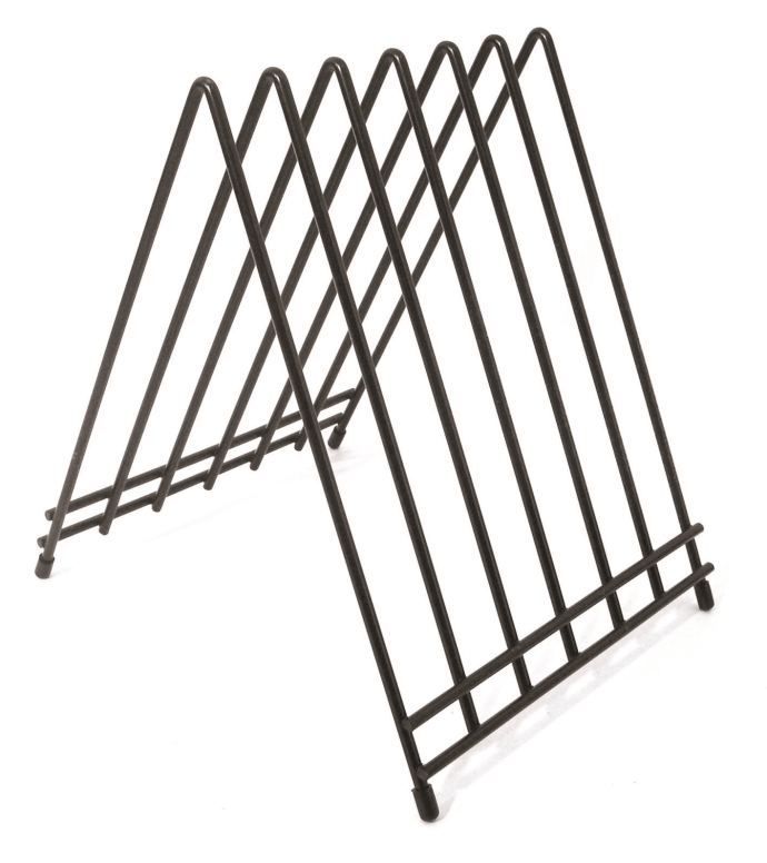 מעמד לוחות מזון ציפוי PVC שחור+מתלים 3