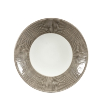 צלחת עמוקה/קערה 22.5 ס"מ ללא שוליים חום מוברש CHURCHILL Bamboo Spinwash Dusk