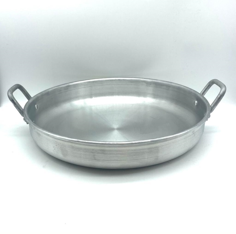 מחבת אלומיניום ברזריה 60 ס"מ 2 ידיות תוצרת הארץ 3