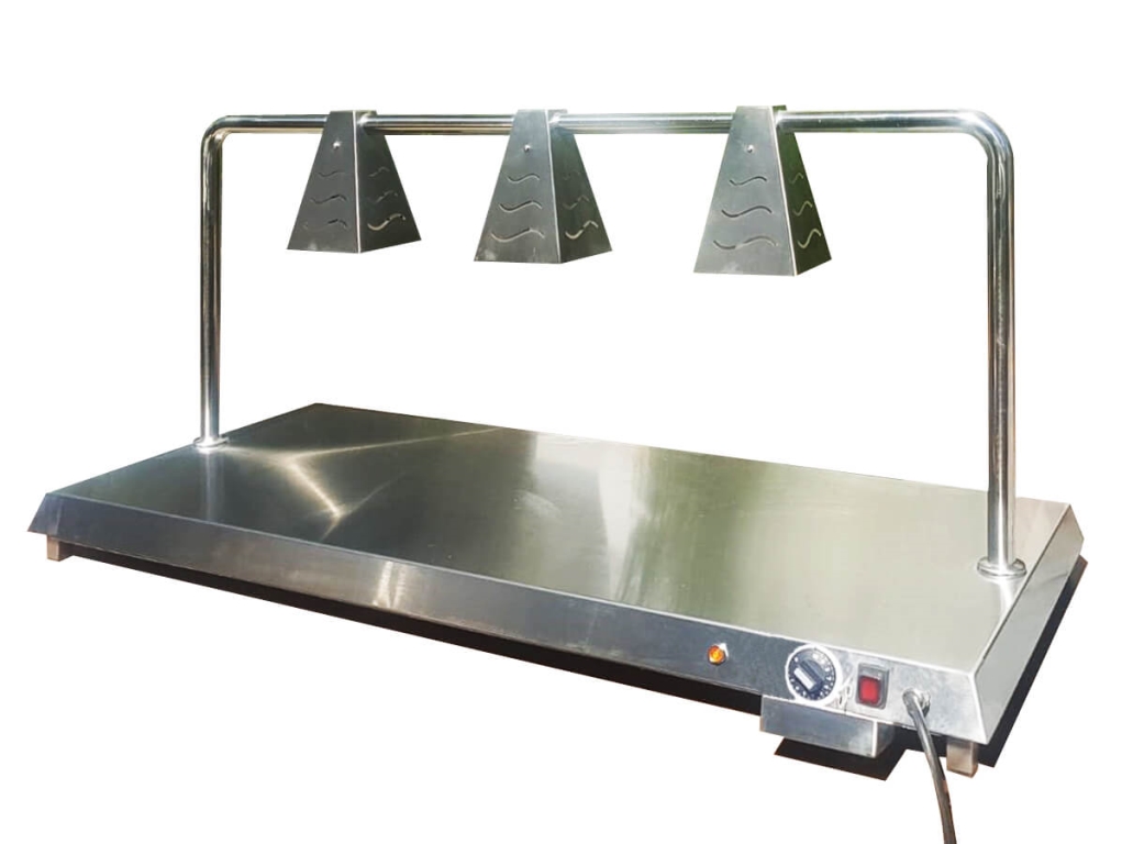 "נטו"-משטח חימום נירוסטה 132/54 כולל עמוד מרכזי ל 3 מנורות מפסק ונורות ונעילת שבת "נטו" 3