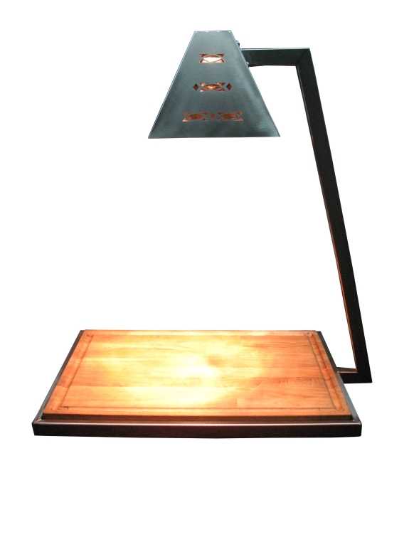 מתקן לקרווינג מנירוסטה קומפלט כולל עם נורת חימום לבנה ובוצ'ר 600*400*40 3