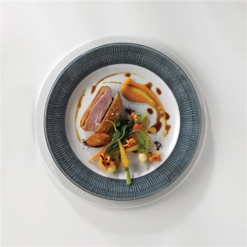 צלחת פסטה 24 ס"מ כחול מוברש CHURCHILL Bamboo Spinwash Mist 7