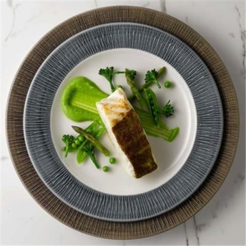 צלחת 30 ס"מ(12) שוליים חום מוברש CHURCHILL Bamboo Spinwash Dusk 5