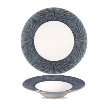 צלחת פסטה 24 ס"מ כחול מוברש CHURCHILL Bamboo Spinwash Mist 3