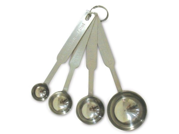 סט 5 כפיות מדידה / מידה נירוסטה(מידות כף,כפית 1/2 כפית 1/4 כפית, 1/8 כפית) 3