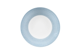 צלחת עמוקה/קערה 25 ס"מ ללא שוליים צדף כחול CHURCHILL Isla Spinwash Ocean Blue