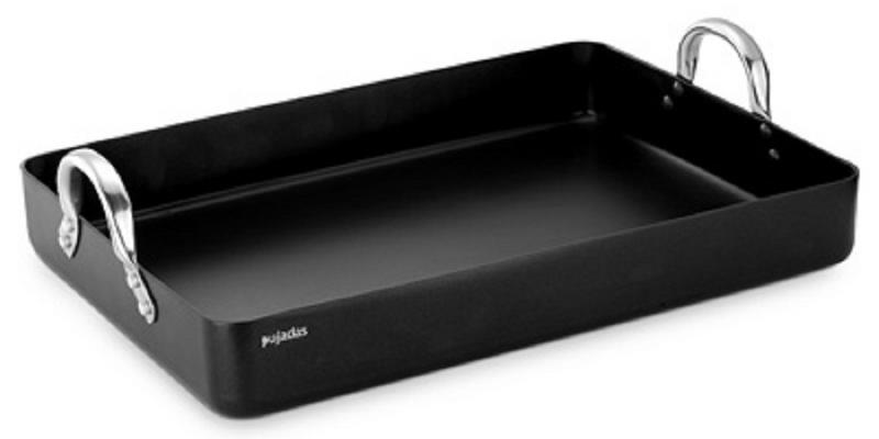 תבנית רוסטר אלומיניום שחורה 32/45 ס"מ טפלון 7.6 ליטר PUJADAS