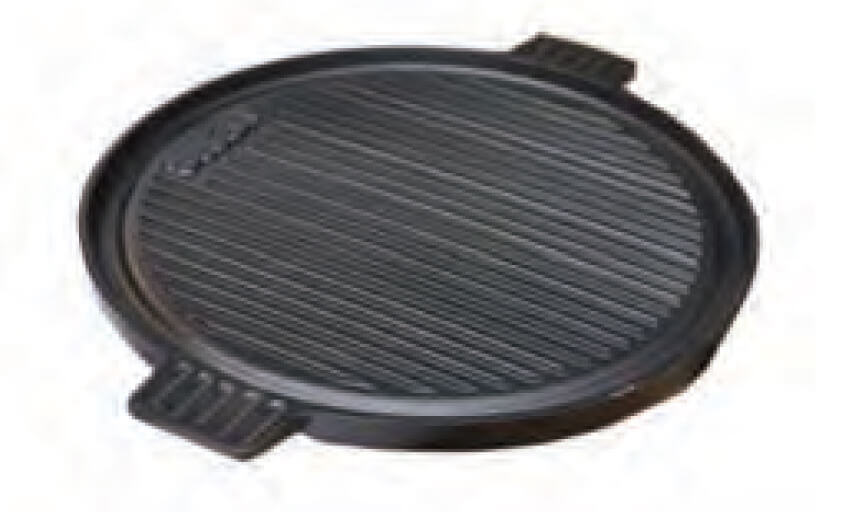 משטח צלייה עגול 35.5 ס"מ יציקת ברזל + 2 ידיות 3