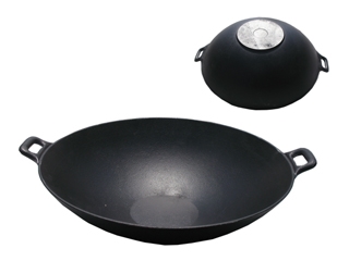 ווק 45 ס"מ 2 ידיות יציקת ברזל 3