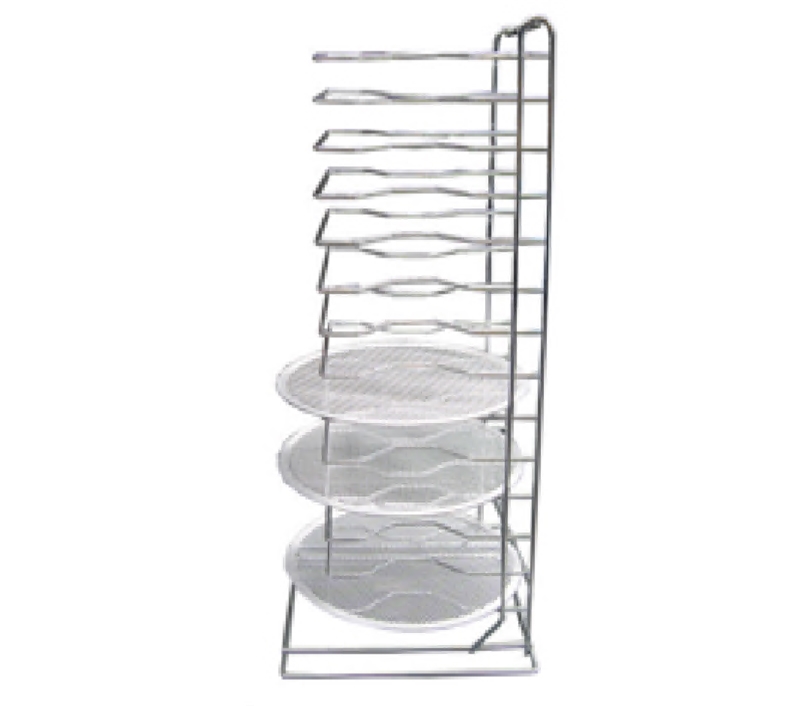 מעמד מגשי פיצה ברזל ל 11 מגשי פיצה מרחק בין מחזיק למחזיק 5  ס"מ (גובה כללי 70 ס"מ 3