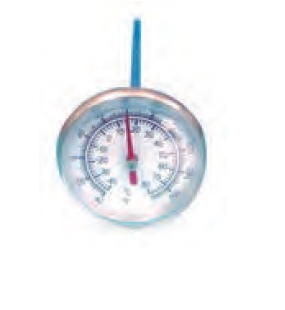 מד טמפרטורה / טרמומטר / מד חום  כיס מכני עגול -10/+100 3