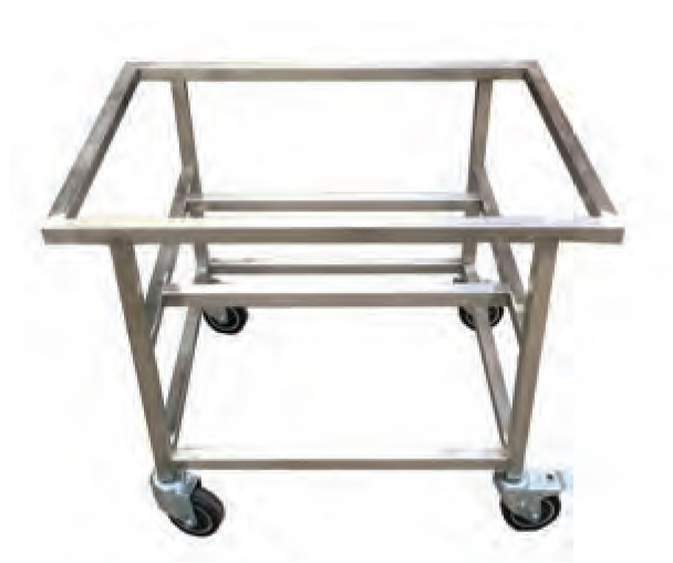 עגלה נירוסטה "מסגרת עליונה" ST-201  למיכל 130 ליטר B-M  (מסופק ללא מיכל) B-M BOLT PATENT