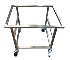 עגלה נירוסטה "מסגרת עליונה"  למיכל 130 ליטר  B-M  st-304  (מסופק ללא מיכל)