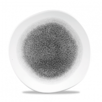 צלחת 22 ס"מ אסימטרי שחור CHURCHILL RAKU BLACK