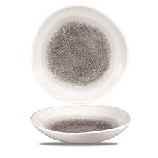 קערה 25 ס"מ אסימטרי שחור CHURCHILL RAKU BLACK 3