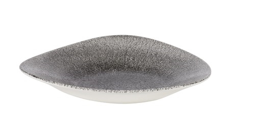 קערה משולש ללא שוליים 21 ס"מ(9.25) שחור CHURCHILL RAKU BLACK 3